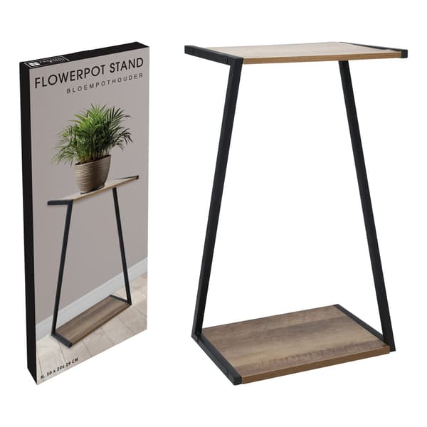 Svart metallblomställ h50cm
