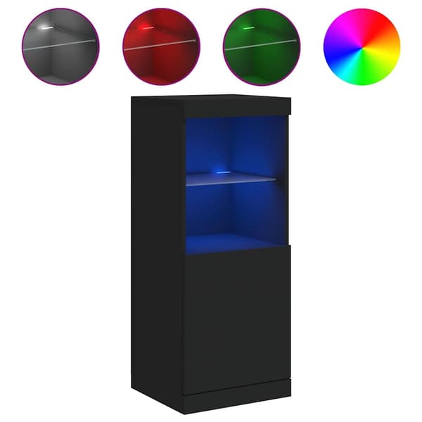 vidaXL LED-skab sort 41x37x100 cm