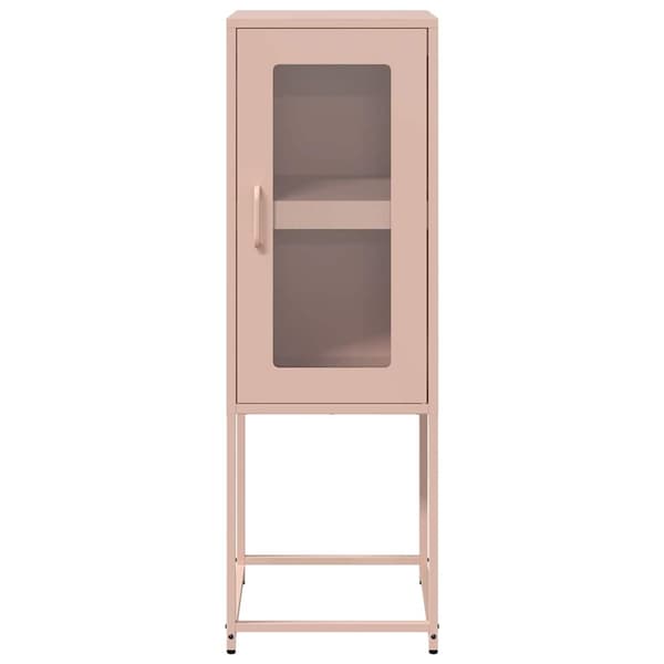 vidaXL kommode lyserød 36x39x107 cm koldvalset stål