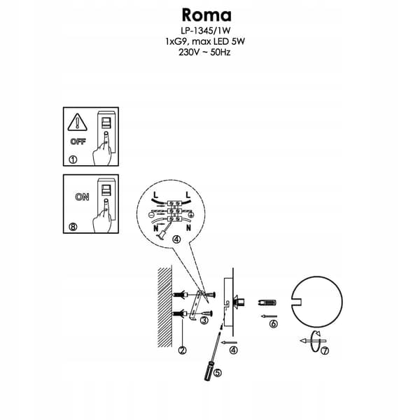 ROMA sort LP-1345/1W BK Light Prestige