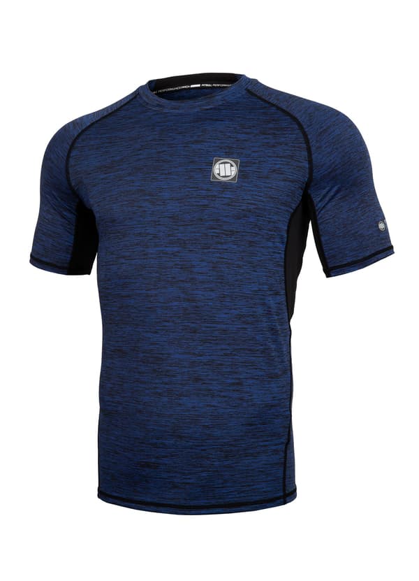 Pitbull Herr Rashguard Performance Pro Plus Liten Logo Melange Blå M