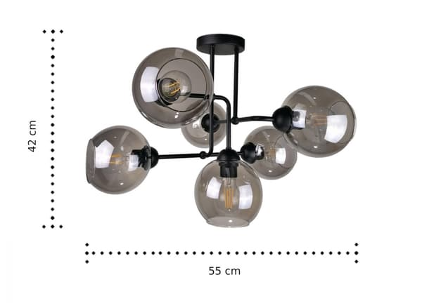 Loftlampe 6xE27 COSMO SORT