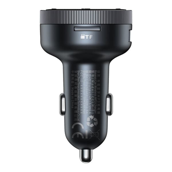 FM-sender MP3-afspiller biloplader LED 2x USB Bluetooth sort