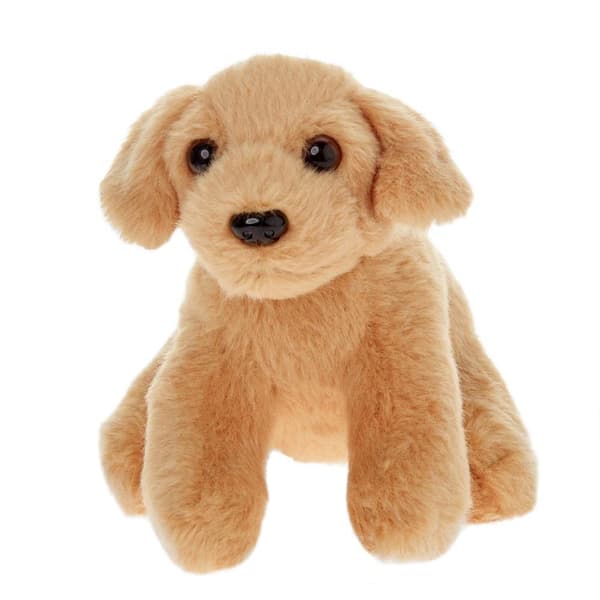 Brun siddende hund 13 cm