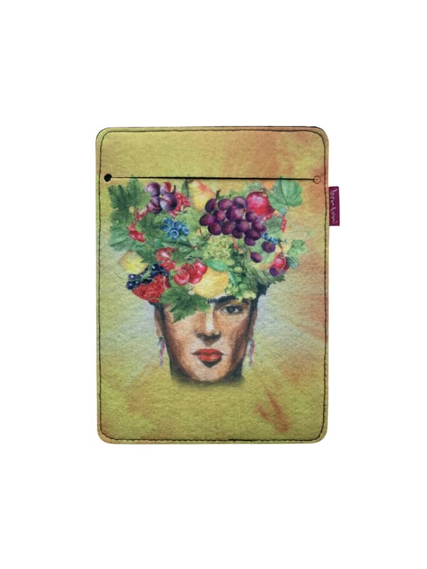 Arco Design 6-7" e-boksfodral - EcoFilc, Fructa-tryck, Grå, Passar Kindle / PocketBook