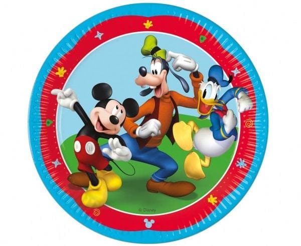 Mickey paptallerkener 23 cm 8 stk.