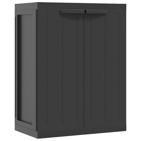 vidaXL haveskab sort 65x37x85 cm PP