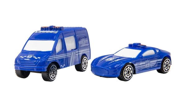 Polisparkering med 2 bilar