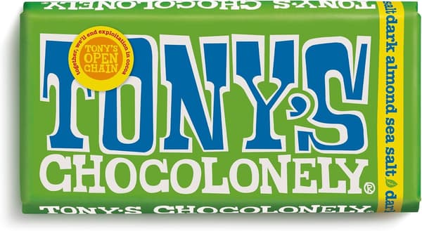 Tony's Chocolonely tumma manteli merisuolasuklaa