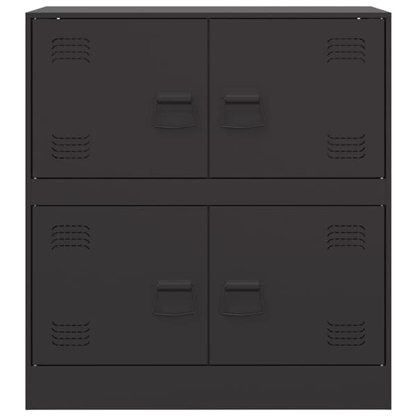 vidaXL sideskab sort 67x39x73 cm stål