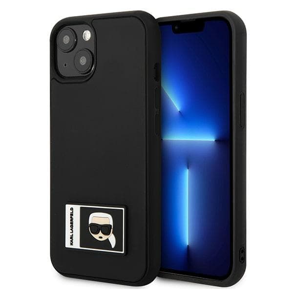 Karl Lagerfeld KLHCP13S3DKPK iPhone 13 mini 5,4" sort/sort hårdt cover Ikonik Patch