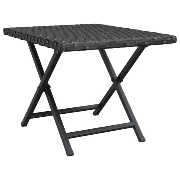 vidaXL klapbord, sort, 45x35x32 cm, polyrattan