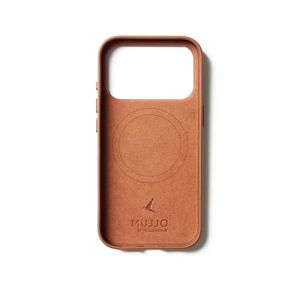 MUJJO iPhone 17 Pro -nahkakotelo, ruskea