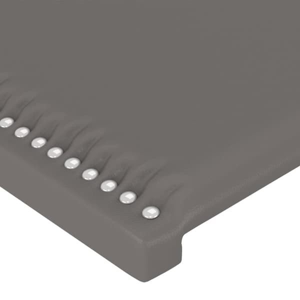 vidaXL Hovedgærde til seng, grå, 100x5x118/128 cm, kunstlæder