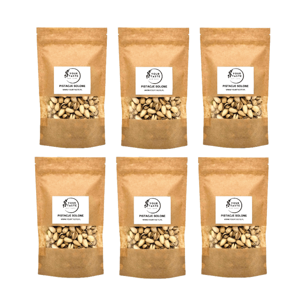 Sæt - 6x Saltede Pistacienødder 500g