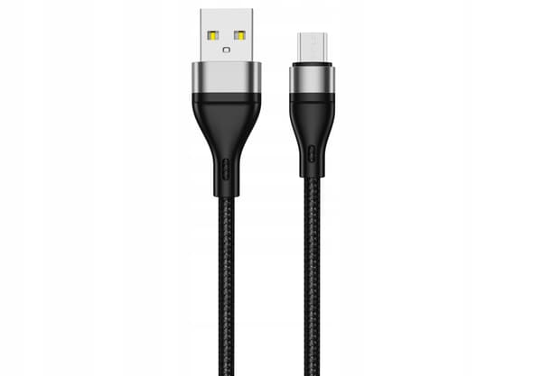 JELLICO USB-microUSB-KABEL 3.1A 1M Sort