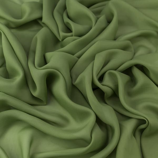 Chiffonmateriale, lys olivenfarve