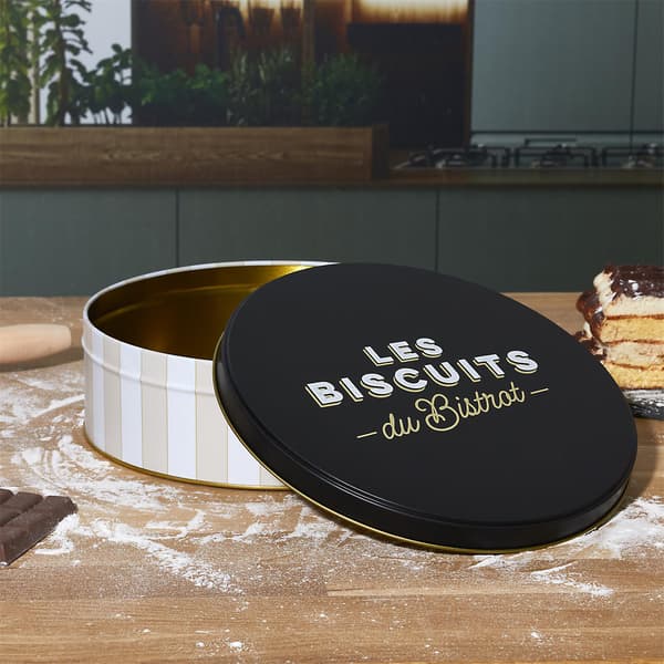 Bistrot kakform med beige ränder