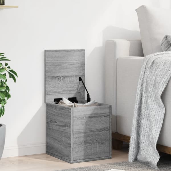vidaXL kommode, grå Sonoma-eg, 30x35x35, træbaseret materiale