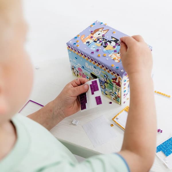 Blå mosaik smyckeskrin