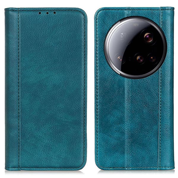 Flip-etui til Xiaomi 15 Ultra, splitlæder, grøn