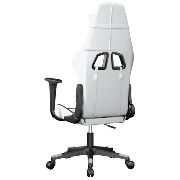 vidaXL gamingstol, sort og hvid, kunstlæder