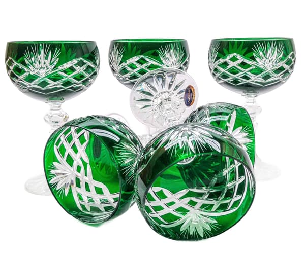 Smaragdkrystal Champagneglas 150ml Ananas