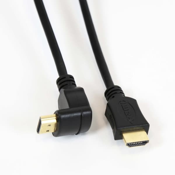 OMEGA HDMI-KAAPELI GOLD ANGULAR 1.4 4K 5M MUSTA [41854]