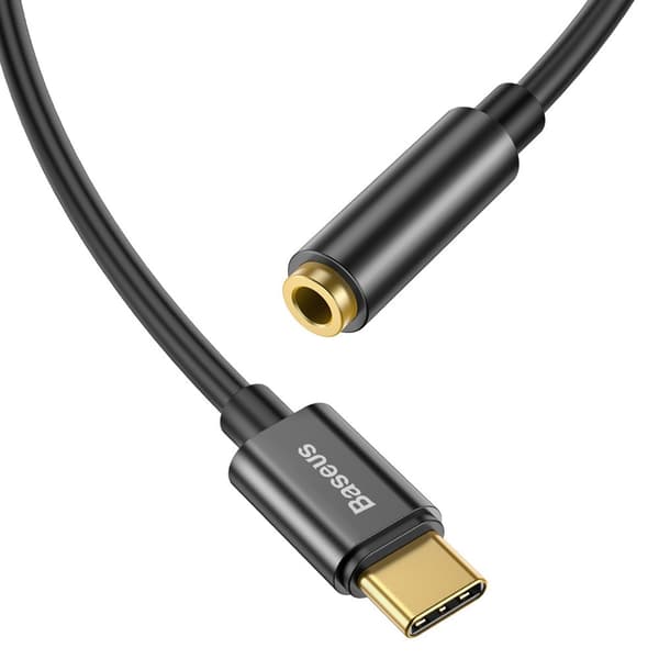 L54 Hovedtelefonadapter med USB-C til 3,5 mm lydstik DAC Sort