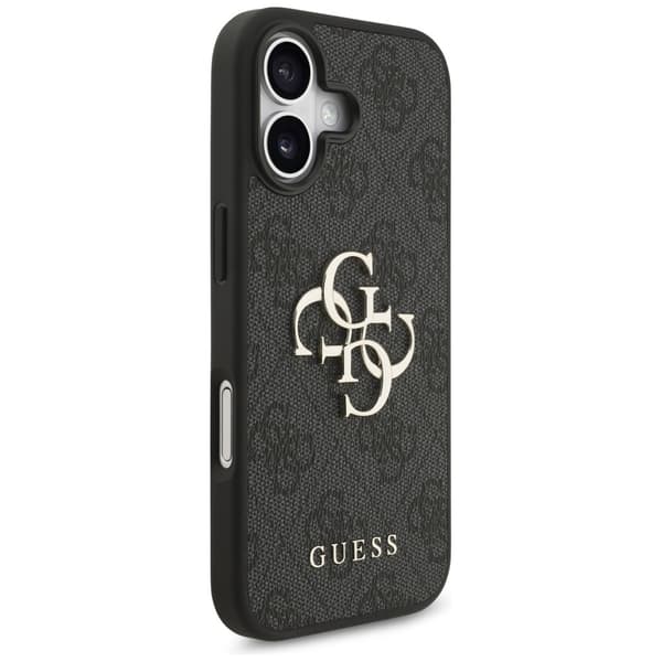 Guess 4G stort logo-cover til iPhone 17, sort