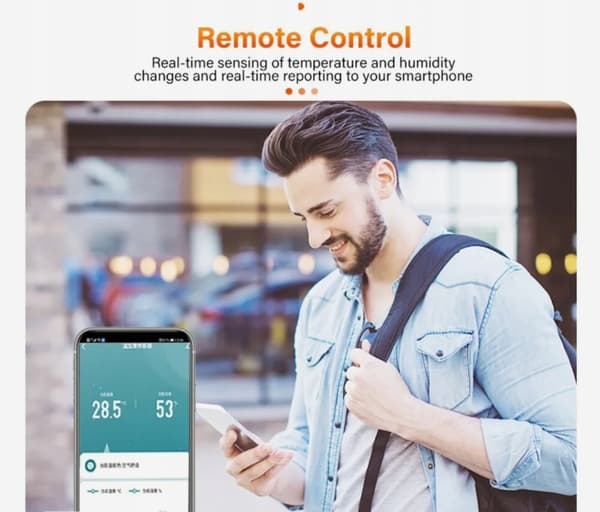 ZIGBEE TUYA SMART ZTH01 TEMPERATUR- OCH FUKTIGHETSSENSOR, gateway krävs