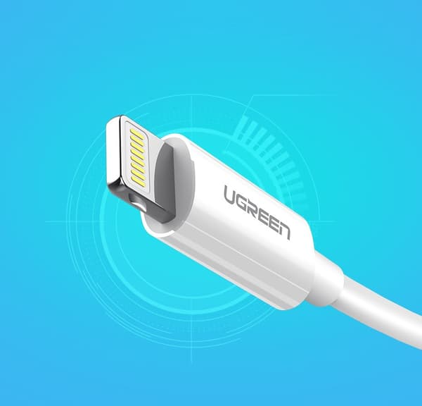 iPhone USB - Lightning MFI -kaapeli 1m 2.4A valkoinen