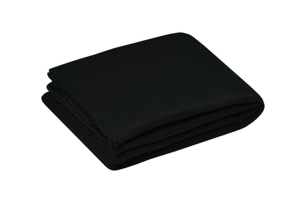 CARLTON tæppe 125x150 sort fleece