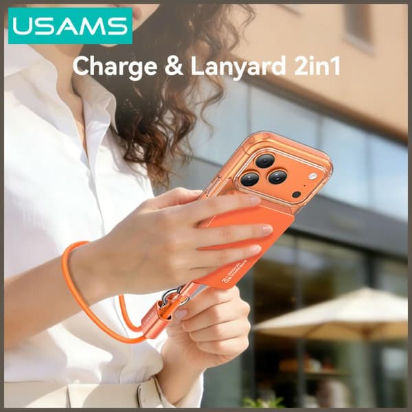 USAMS U97 60W USB-C til USB-C håndremkabel 30cm anløben