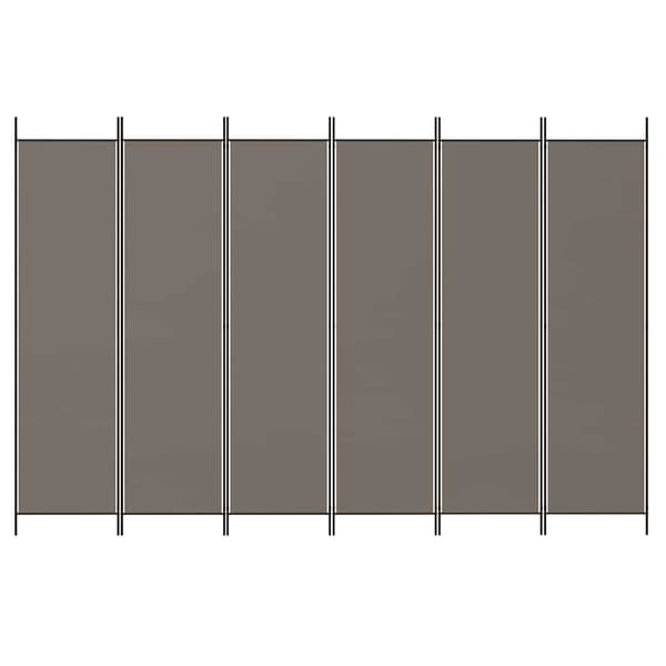 vidaXL 6-panelsskärm, antracit, 300x200 cm, tyg