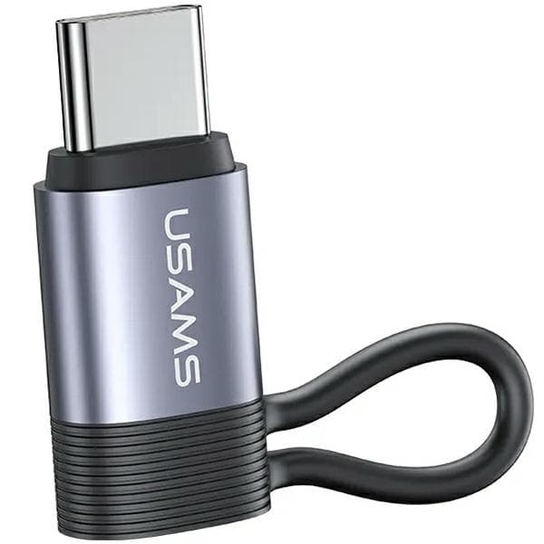 AU17 Lightning–USB-C-sovitin 30 W USAMS, teräs