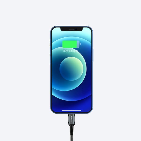 MFI-kaapeli iPhonelle USB - Lightning 2.4A 1.2m musta