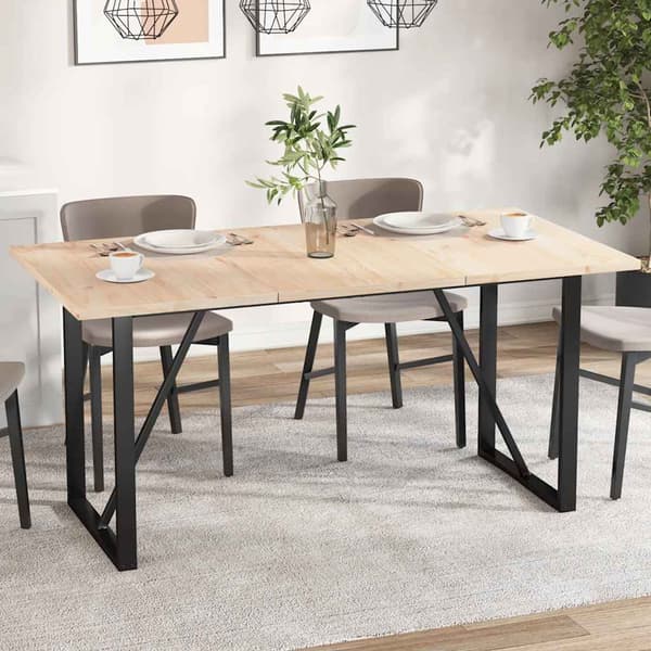 vidaXL Bordsskivor, 3 st, 80x53x2,5 cm, Rektangulära, Furu