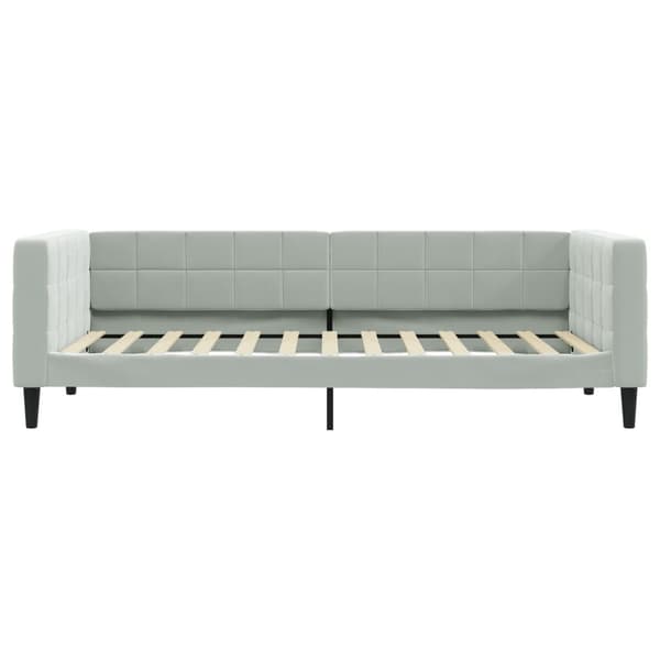 vidaXL Bäddsoffa ljusgrå 100x200 cm klädd i sammet