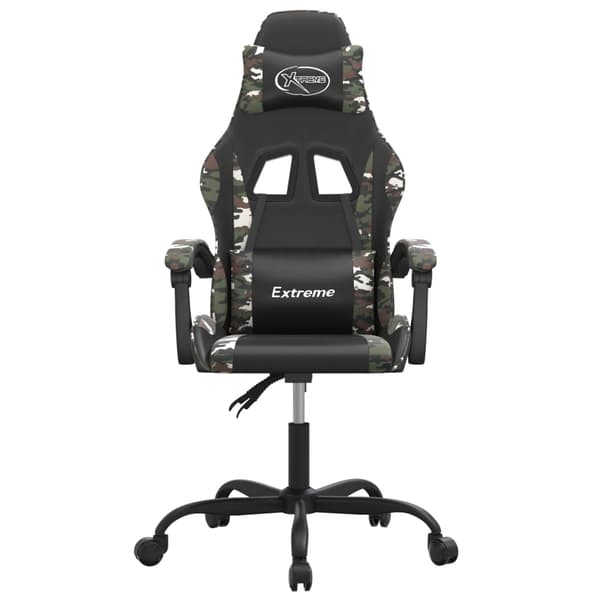vidaXL gamingstol, sort og camouflage, kunstlæder