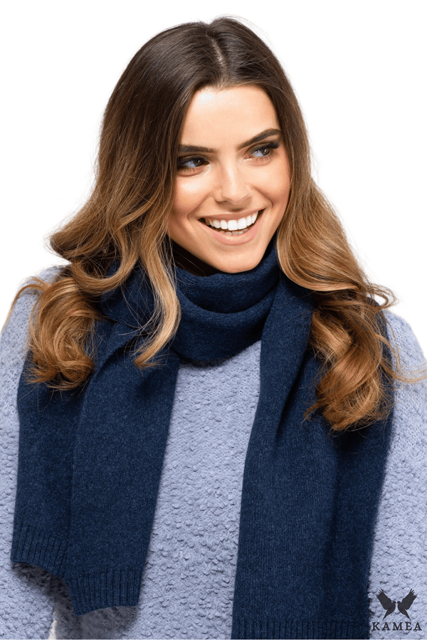 SCARF*02 dam vinter marinblå färg