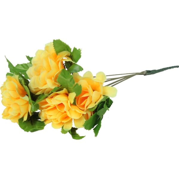 Buket med 5 gule chrysanthemum
