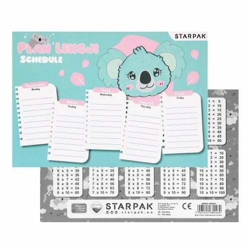 Lektionsplan med koala-multiplikationstabel (25 dele)