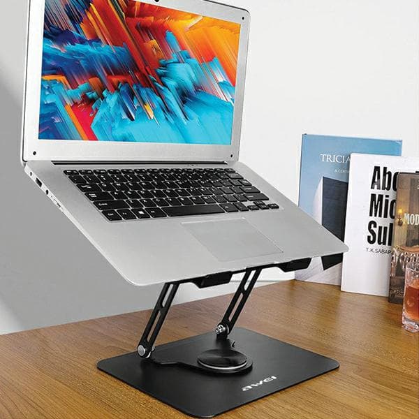 AWEI X46 Roterande Laptopbordshållare Svart