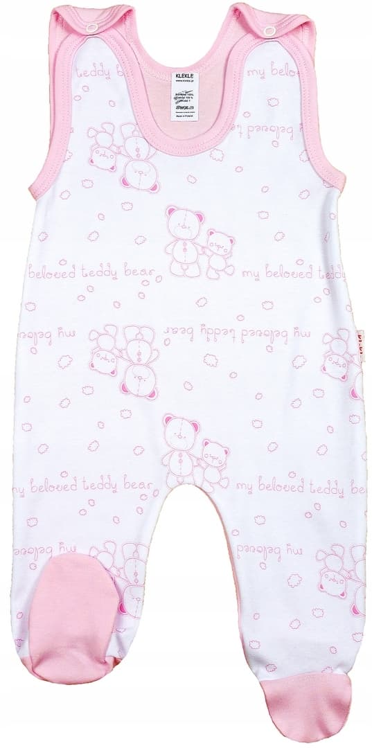 Bomuldsnatdragter, bamser, PINK, 80 klekle