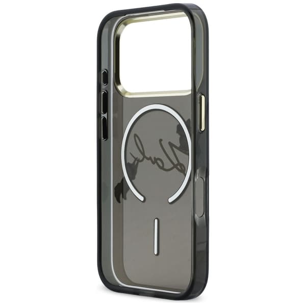Karl Lagerfeld IML Choupettes Karl Script Logo MagSafe-etui til iPhone 17 Pro, sort