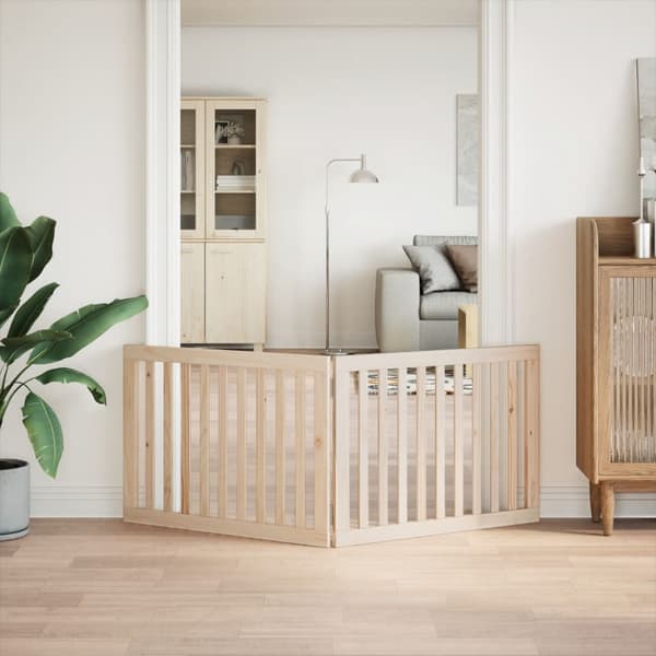 vidaXL foldbart sikkerhedsgitter til hunde, 2 paneler, 160 cm