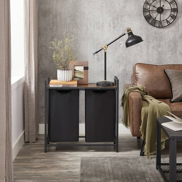 Stående vasketøjskurv med 2 rum LOFT