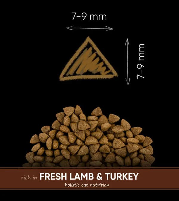 Savory Premium torrfoder för katter, vuxen, lamm och kalkon, sensitiv, 400 g