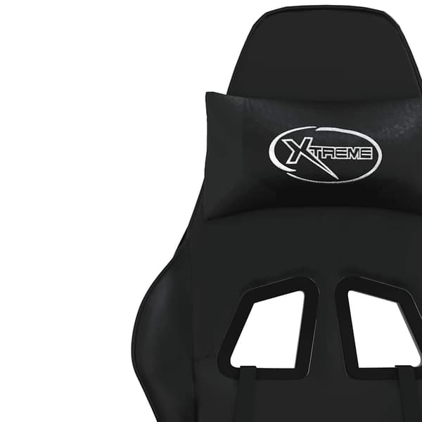 vidaXL massage-gamingstol, sort, kunstlæder
